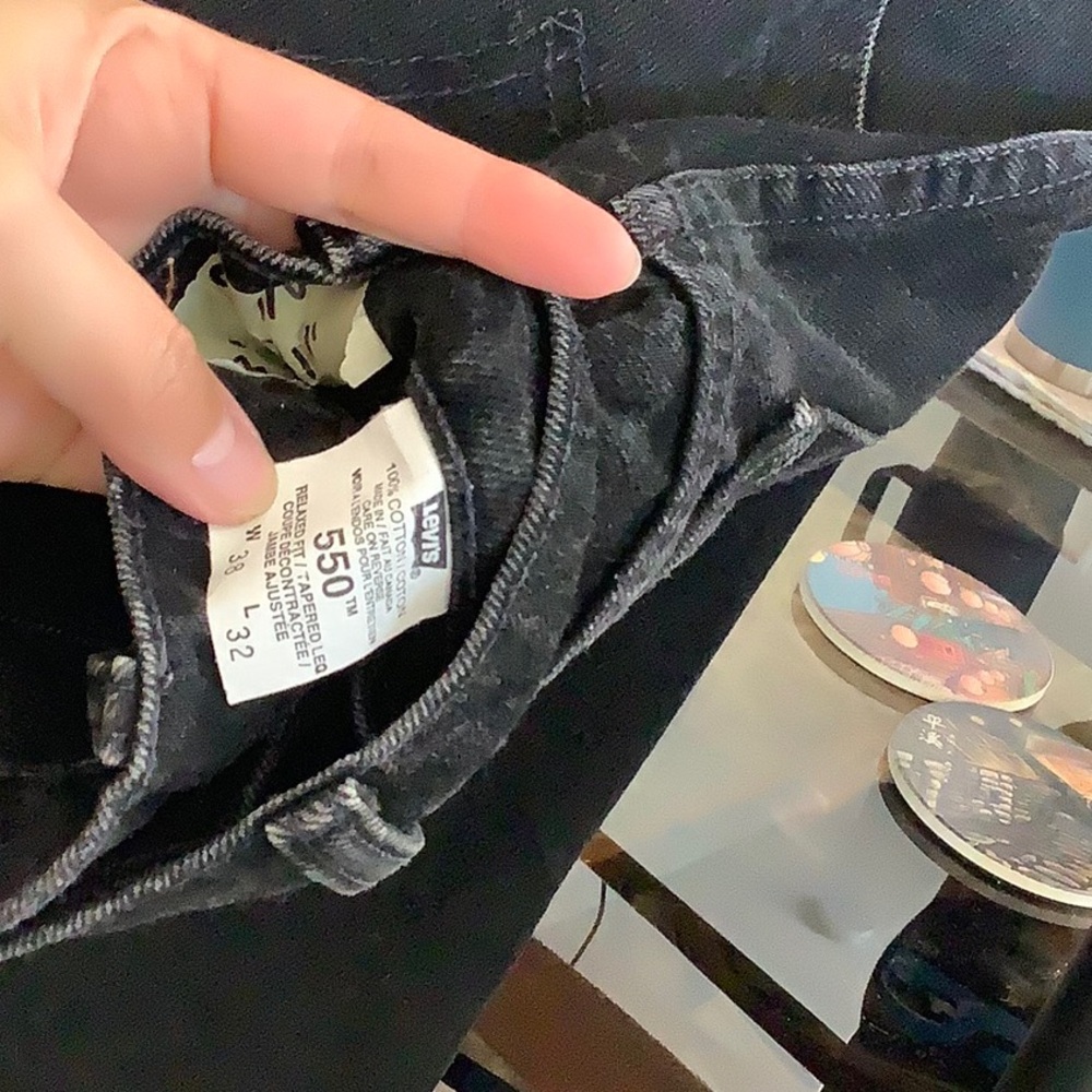 Levi’s Black Denim Sz 38 Waist 18”